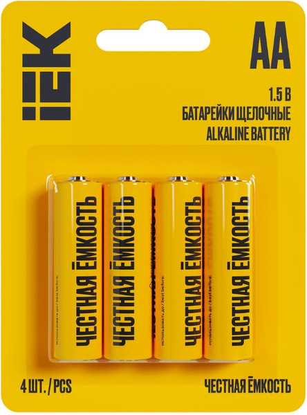 Комплект батареек IEK Alkaline Optima LR06/AA / ABT-LR06-OP-L04 - фото