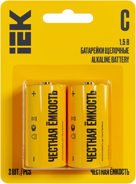Комплект батареек IEK Alkaline Optima LR14/C / ABT-LR14-OP-L02 - фото