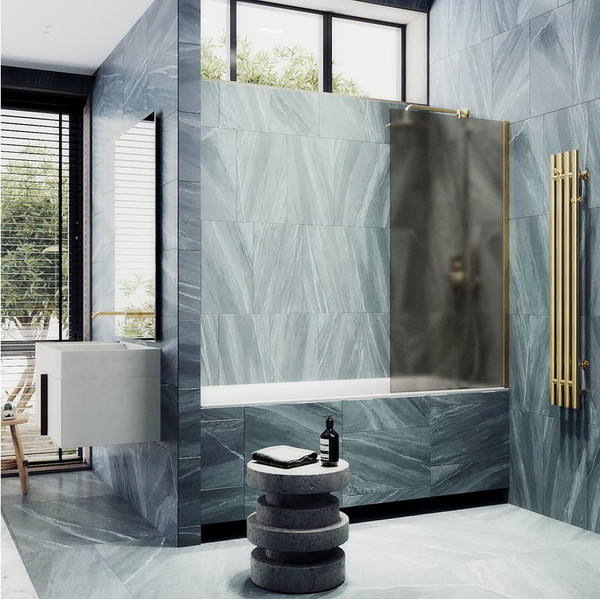 Стеклянная шторка для ванны MaybahGlass MGV-77-3ш