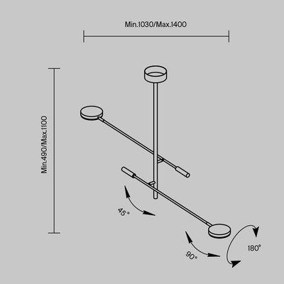 Потолочный светильник Maytoni Modern MOD070CL-L15W3K1