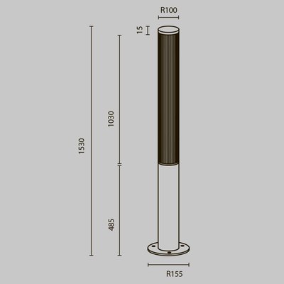 Фонарь уличный Maytoni Ster O467FL-L70B3K