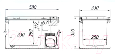 Автохолодильник Alpicool MK25 (12/24)