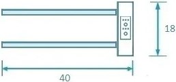 Полотенцесушитель электрический Маргроид Ferrum Cook СНШ Профильный 18x40