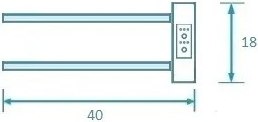 Полотенцесушитель электрический Маргроид Ferrum Cook СНШ Профильный 18x40