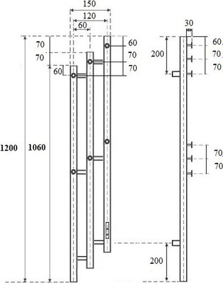 Полотенцесушитель электрический Маргроид Ferrum Inaro 3 Cascade СНШ 120x6