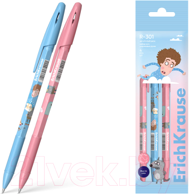 Набор шариковых ручек Erich Krause R-301 Stick&Grip / 61905