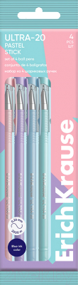 Набор шариковых ручек Erich Krause Ultra-20 Stick Pastel / 61031 - фото