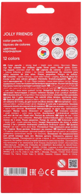 Набор цветных карандашей Erich Krause Jolly Friends / 61792