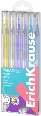 Набор гелевых ручек Erich Krause Paradise Stick Pastel / 61308 - фото