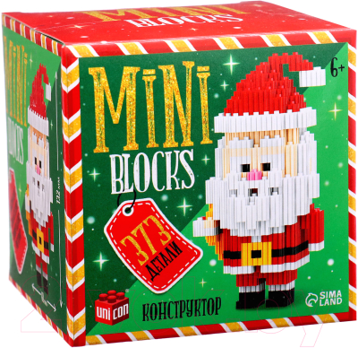 Конструктор Unicon Mini Blocks. Дед Мороз 68510 / 10380022 - фото