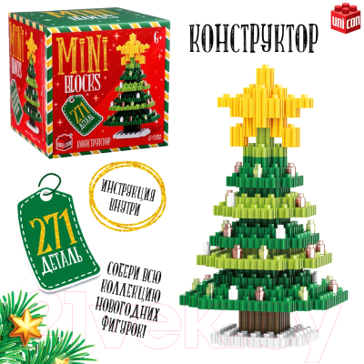 Конструктор Unicon Mini Blocks. Елочка 68513 / 10380025