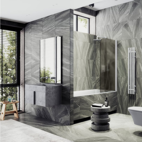 Стеклянная шторка для ванны MaybahGlass MGV-612-1