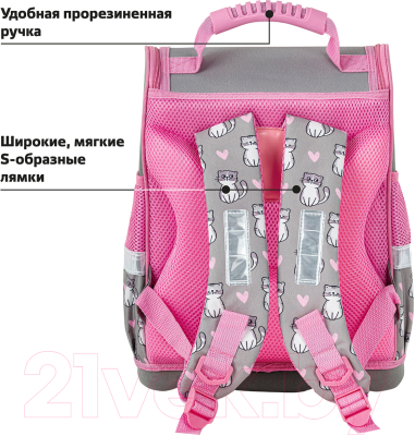 Школьный рюкзак Юнландия Wise. Sweet Whiskers / 272075