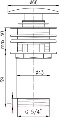 Донный клапан Slezak RAV MD0484CMAT