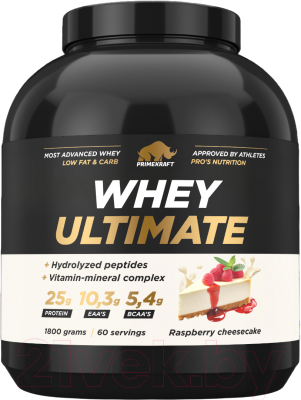 Протеин Prime Kraft Whey Ultimate Малиновый чизкейк - фото