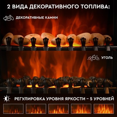 Электрокамин PLANTA PFP-FS400 (черный)