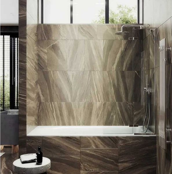 Стеклянная шторка для ванны MaybahGlass MGV-915-4