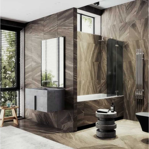 Стеклянная шторка для ванны MaybahGlass MGV-919-4