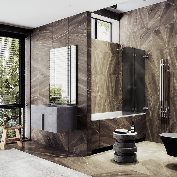 Стеклянная шторка для ванны MaybahGlass MGV-577-4