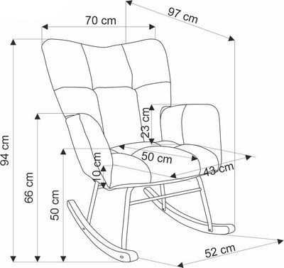 Кресло-качалка Halmar Vasco