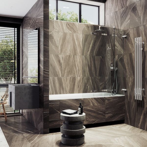 Стеклянная шторка для ванны MaybahGlass MGV-584-4