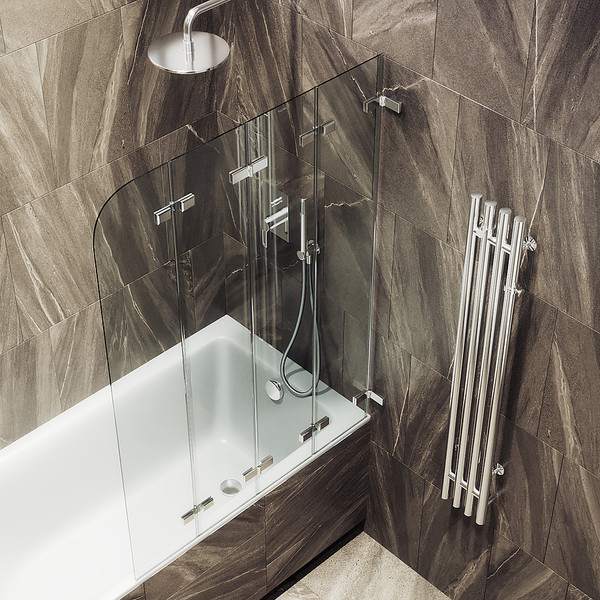Стеклянная шторка для ванны MaybahGlass MGV-584-4