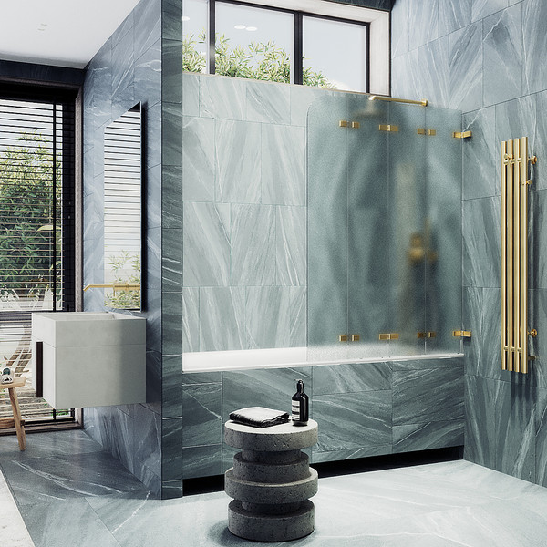 Стеклянная шторка для ванны MaybahGlass MGV-587-3