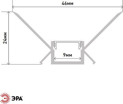 Профиль для светодиодной ленты ЭРА Б0062843