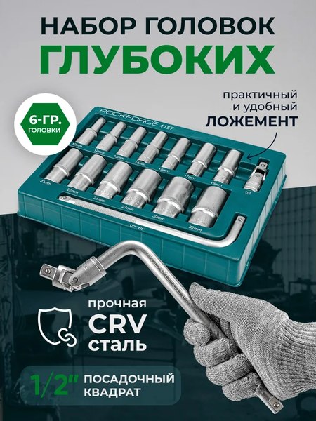 Набор головок слесарных RockForce RF-4157