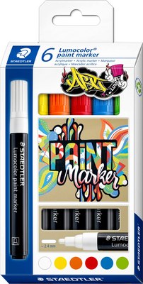 Набор маркеров Staedtler Люмоколор / 349 C6 - фото