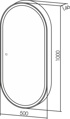 Шкаф с зеркалом для ванной Abber Kontur AG6339S