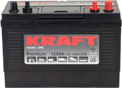Автомобильный аккумулятор KrafT Premium 125 R / 31A-950