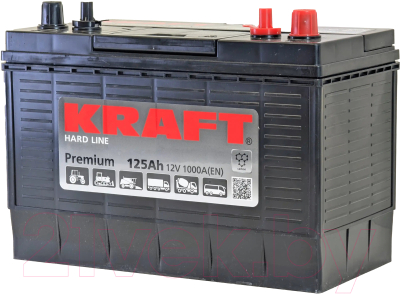 Автомобильный аккумулятор KrafT Premium 125 R / 31A-950