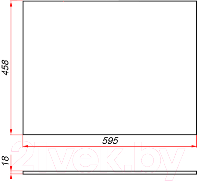 Столешница для ванной ЗОВ CLDSP18H595458
