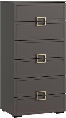 Комод ТриЯ Стелла (серый вулкан/фон серый) - фото