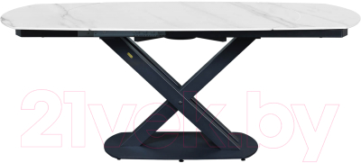 Обеденный стол Sheffilton SHT-T75 (белый мрамор/черный)