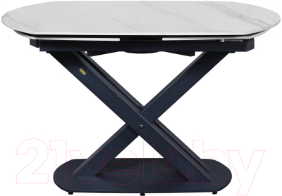 Обеденный стол Sheffilton SHT-T75 (белый мрамор/черный)
