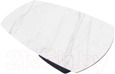 Обеденный стол Sheffilton SHT-T75 (белый мрамор/черный)