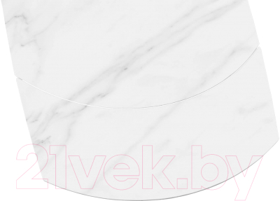 Обеденный стол Sheffilton SHT-T75 (белый мрамор/черный)