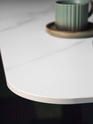 Обеденный стол Sheffilton SHT-T75 (белый мрамор/черный)