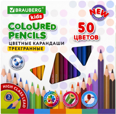 Набор цветных карандашей Brauberg Kids / 182004 - фото