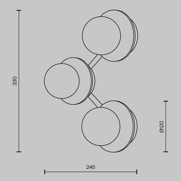 Бра Maytoni Modern MOD331WL-L6BS3K