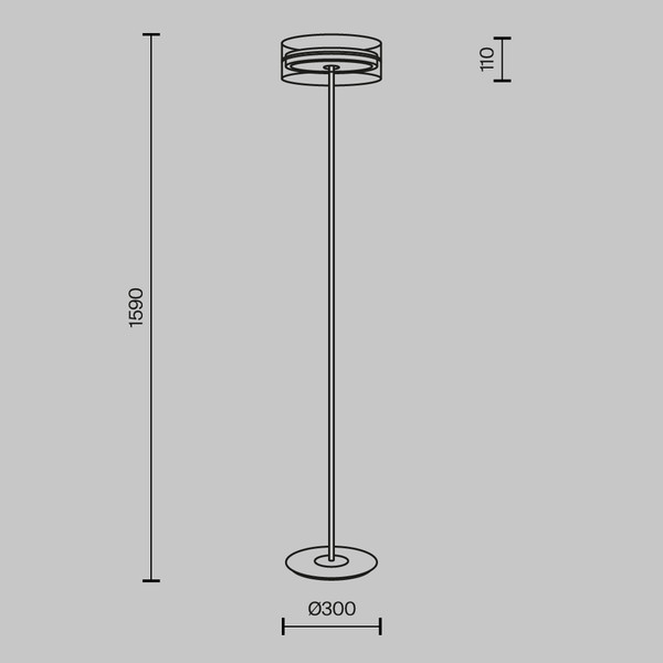 Торшер Maytoni Modern MOD348FL-L24BBS3K