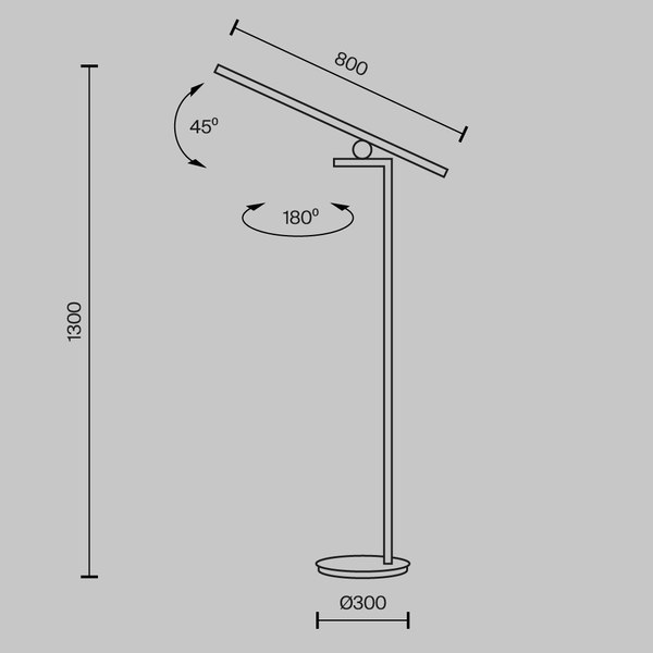 Торшер Maytoni Modern MOD363FL-L14B3K