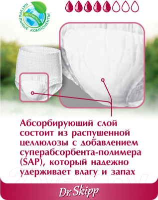 Трусы впитывающие для взрослых Dr.Skipp Light M2 70-110