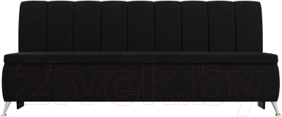 Скамья кухонная мягкая Лига Диванов Кантри 167 / 100150 (микровельвет, черный)