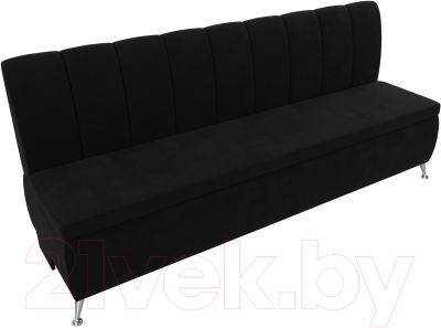 Скамья кухонная мягкая Лига Диванов Кантри 167 / 100150 (микровельвет, черный)