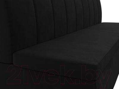 Скамья кухонная мягкая Лига Диванов Кантри 167 / 100150 (микровельвет, черный)