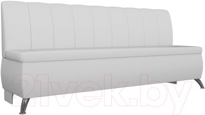 Скамья кухонная мягкая Лига Диванов Кантри 167 / 100155 (экокожа, белый) - фото