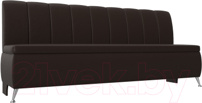 Скамья кухонная мягкая Лига Диванов Кантри 167 / 100156 (экокожа, коричневый) - фото